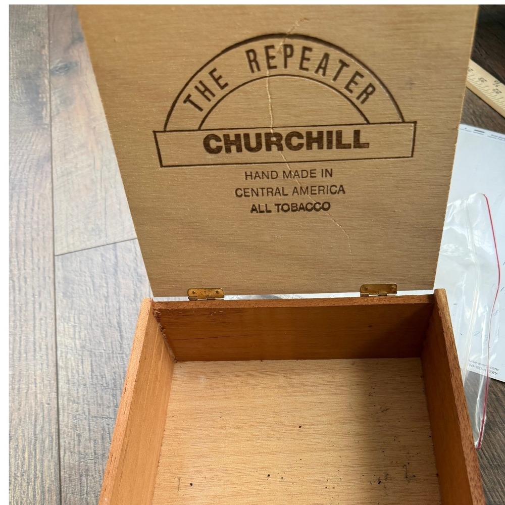 The Repeater Churchill Cigar Wood Box Natural Hand Made Central America